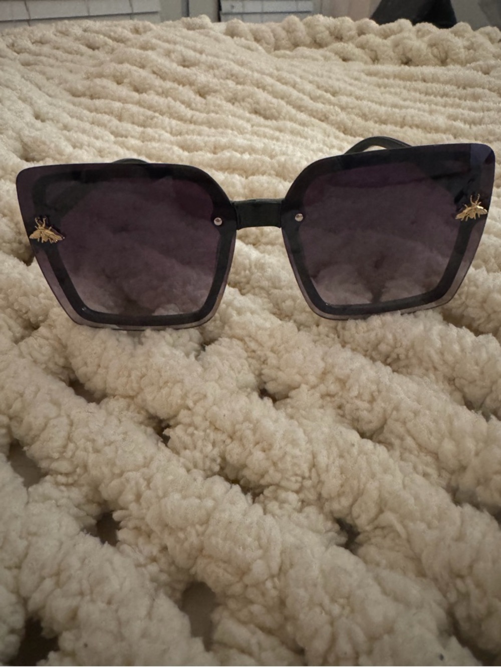 Black Oversized GG Square Sunglasses - Women Accessories